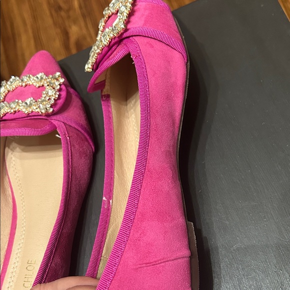 Chase + Chloe Fuchsia Embellished Loafers - Picture 5 of 5